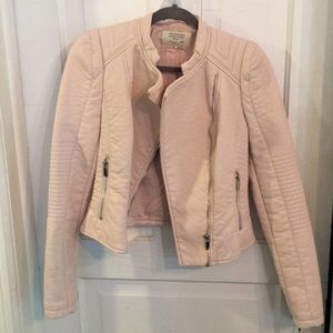 Zara Blush Leather Jacket